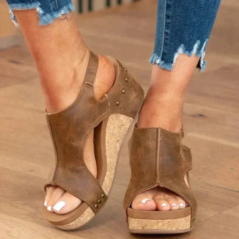 Valenzora | Keilsandalen aus Leder