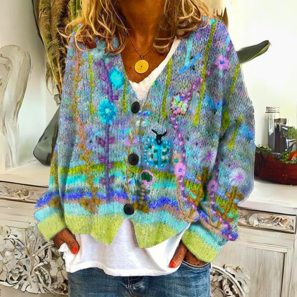 Valenzora | Luxurious printed cardigan