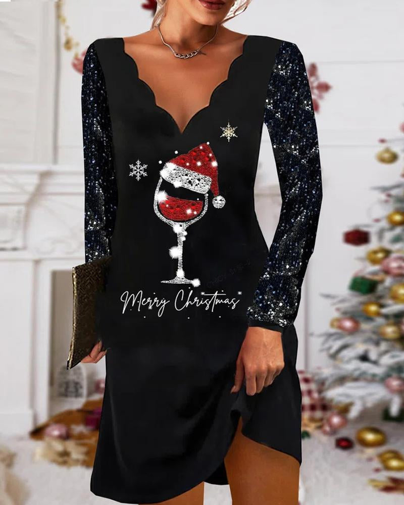 Valenzora | Comfortable Chic V-Neck Cheer Dress