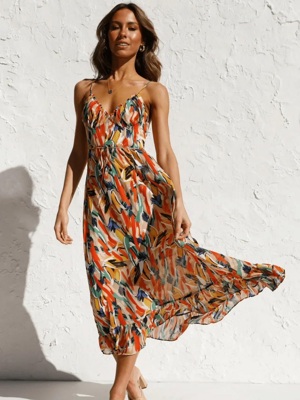 Serena™ - Colorful Midi Dress
