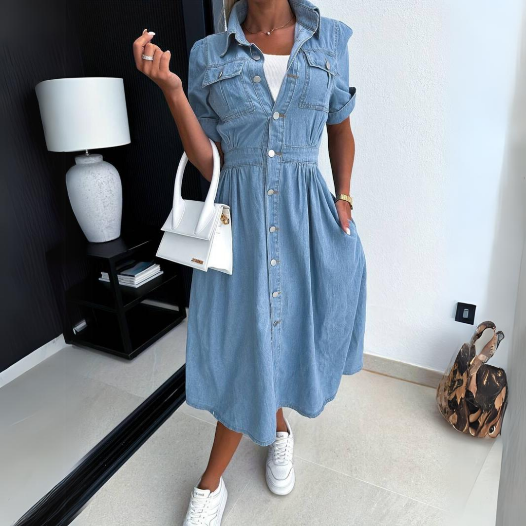 Kim | Trendiges Jeanskleid