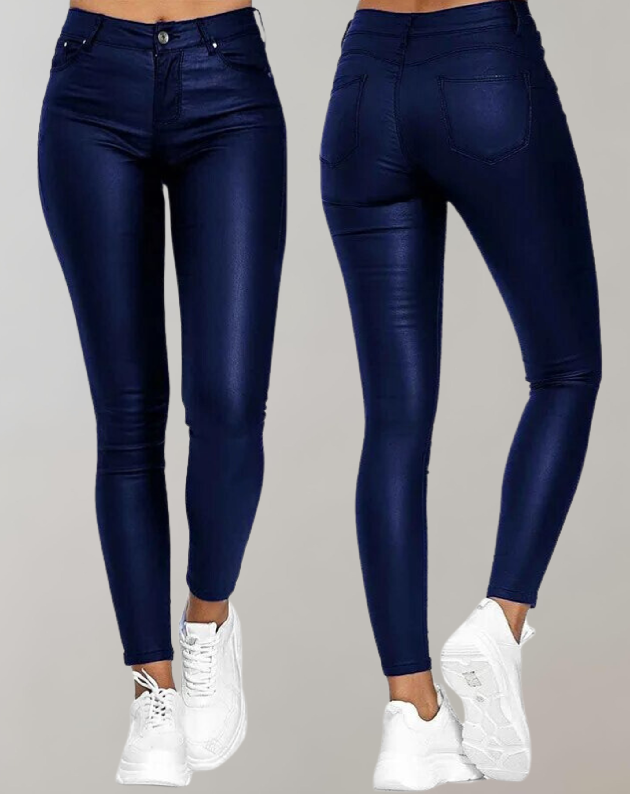 Valenzora - Damen PU-Lederhose Schwarz