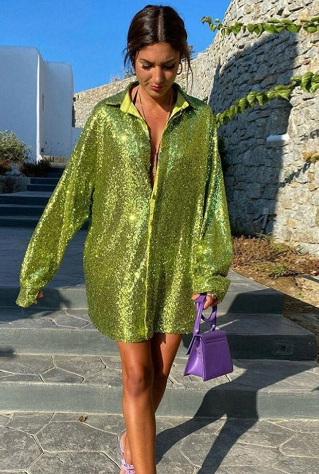 Valenzora – Extra-weites Glitzer-Shirt für Damen
