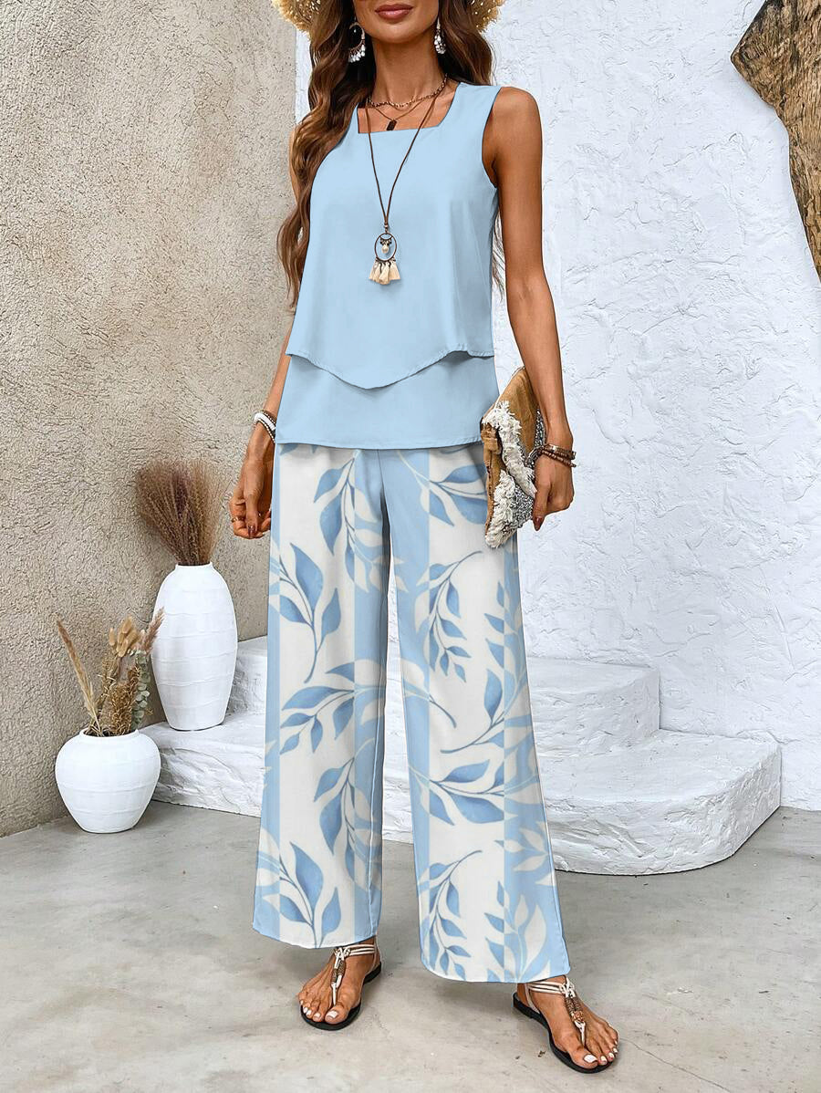 Valenzora | Stylish floral top and pants set