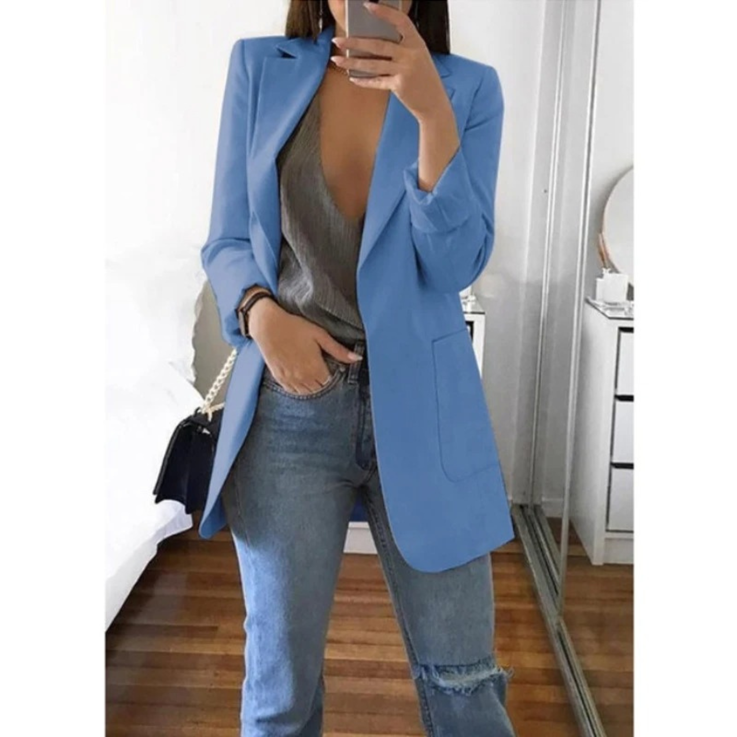 Valenzora | Langer Blazer Damenblazer