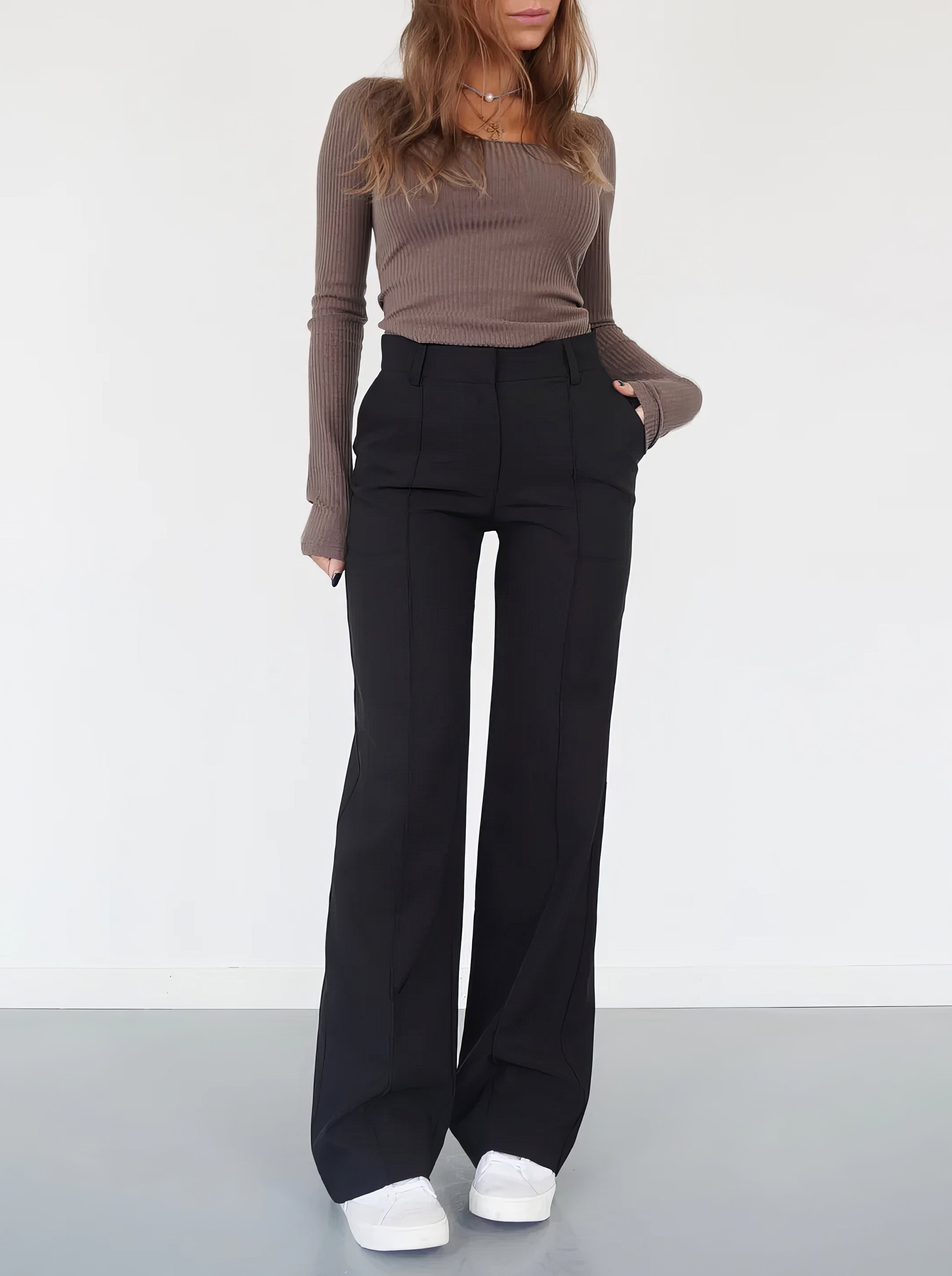 Valenzora | Weite Hose - Hohe Taille - Verschiedene Farben - Passt allen Figurtypen