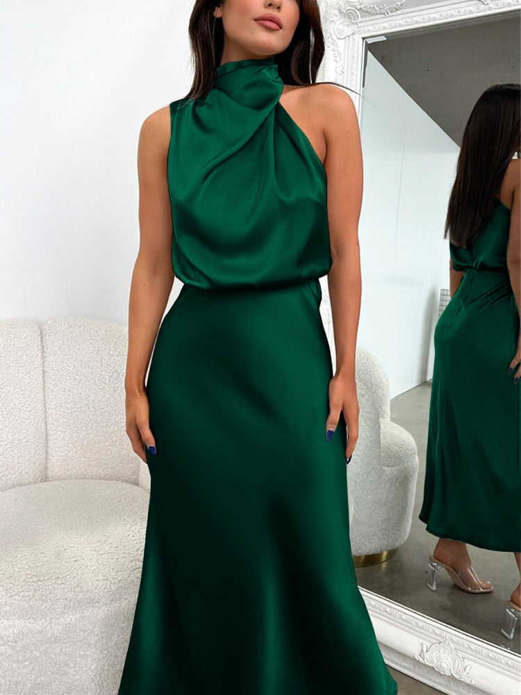 Valenzora | Seidenkleid mit gesprenkeltem Design für Damen