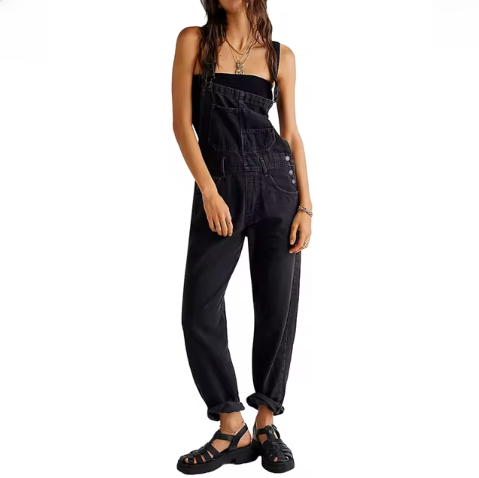 Valenzora | Loose denim jumpsuit