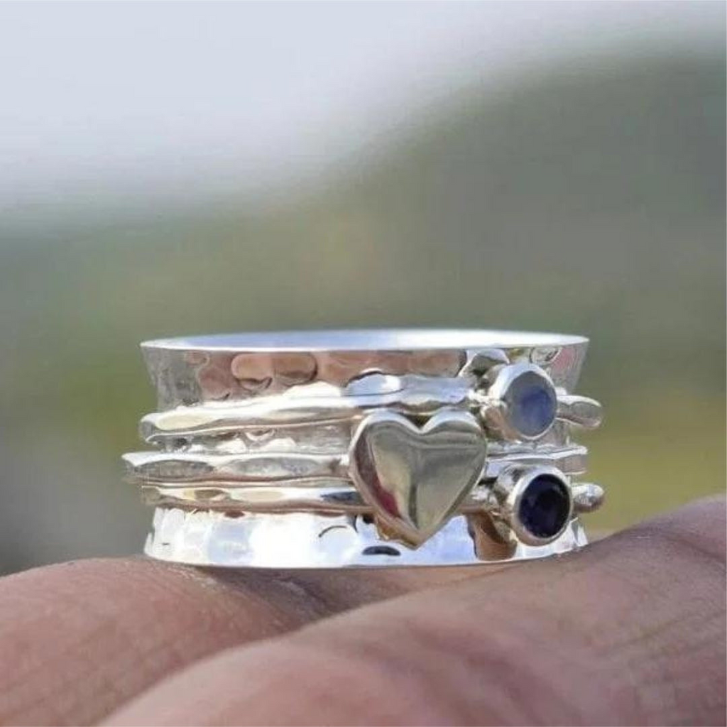 Valenzora | Spinner Herzring Silber