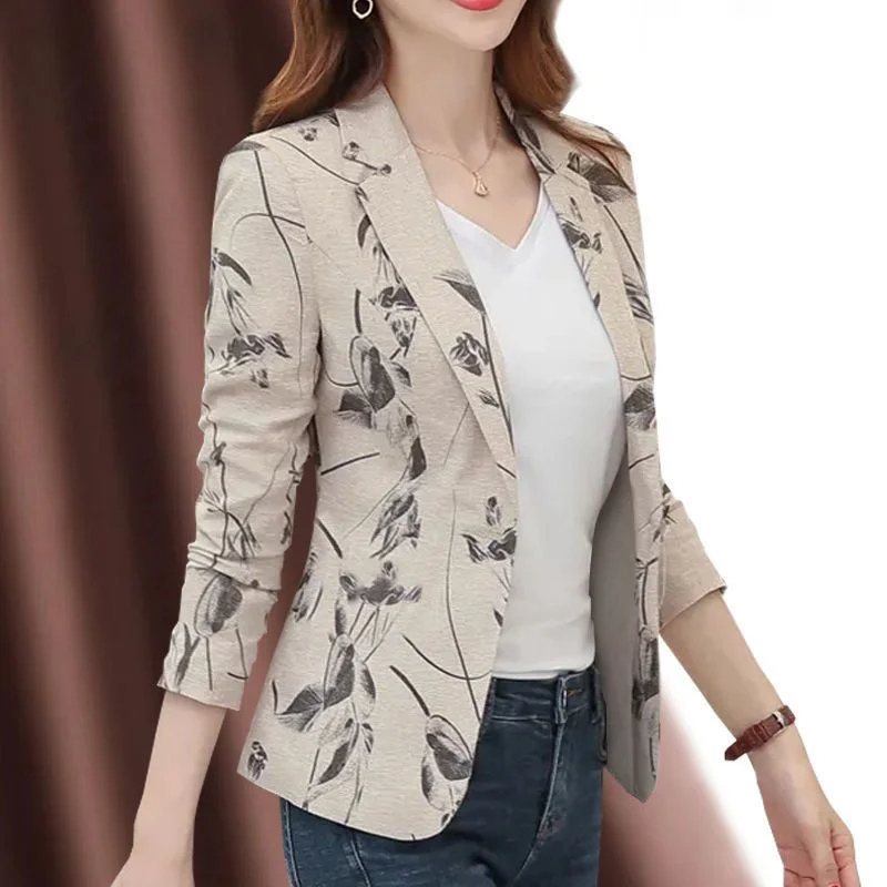 Valenzora | Damen Blazer mit Blumenmuster – perfekt für Frühling und Sommer