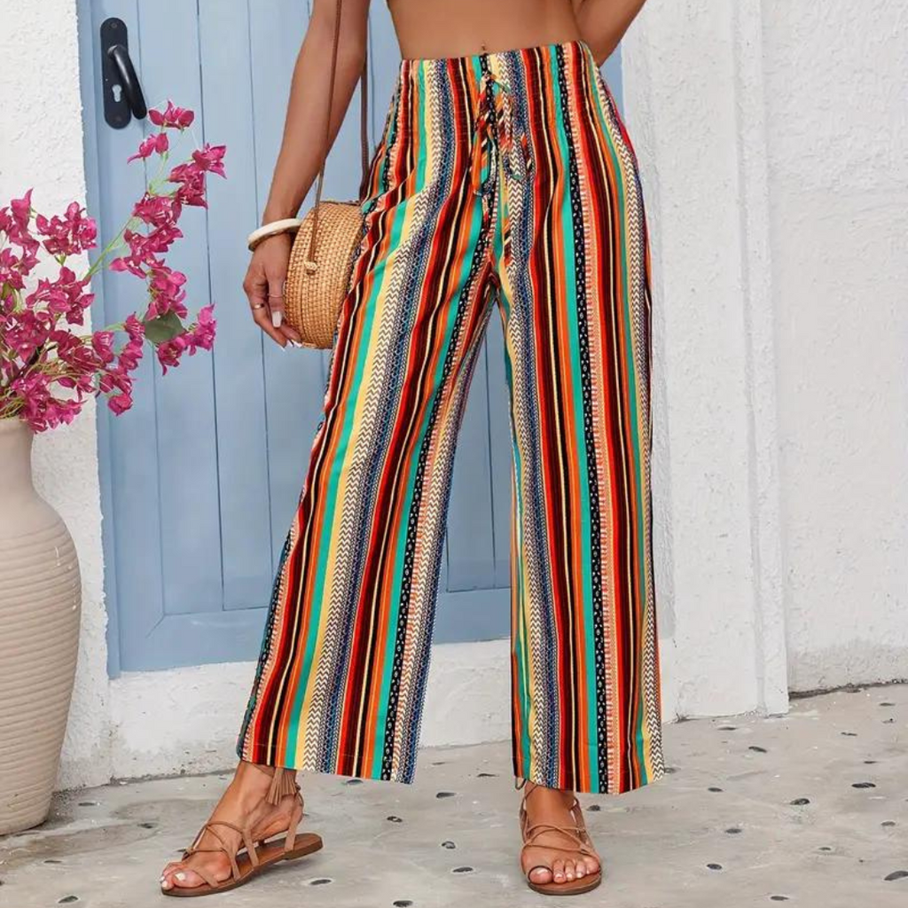 Trousers | Stylish women's trousers with drawstring for everyday wear
