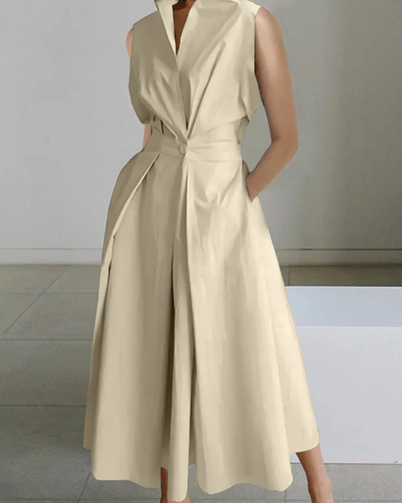 Valenzora | Women's Collarless Dress Stylish