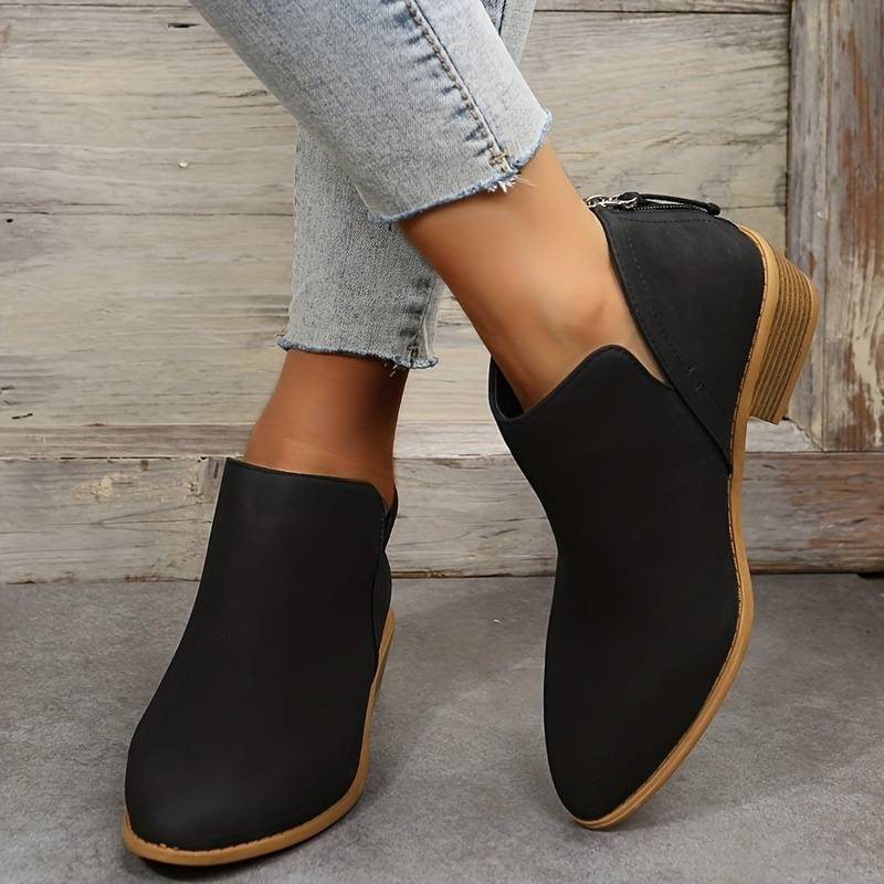 Valenzora | Women's Elegant Ankle Boots Comfortable Leather Ankle Boots For Women