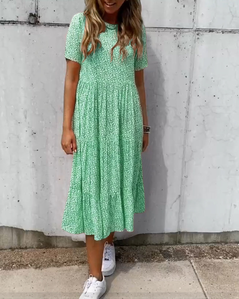 Valenzora | Short-sleeved floral dress