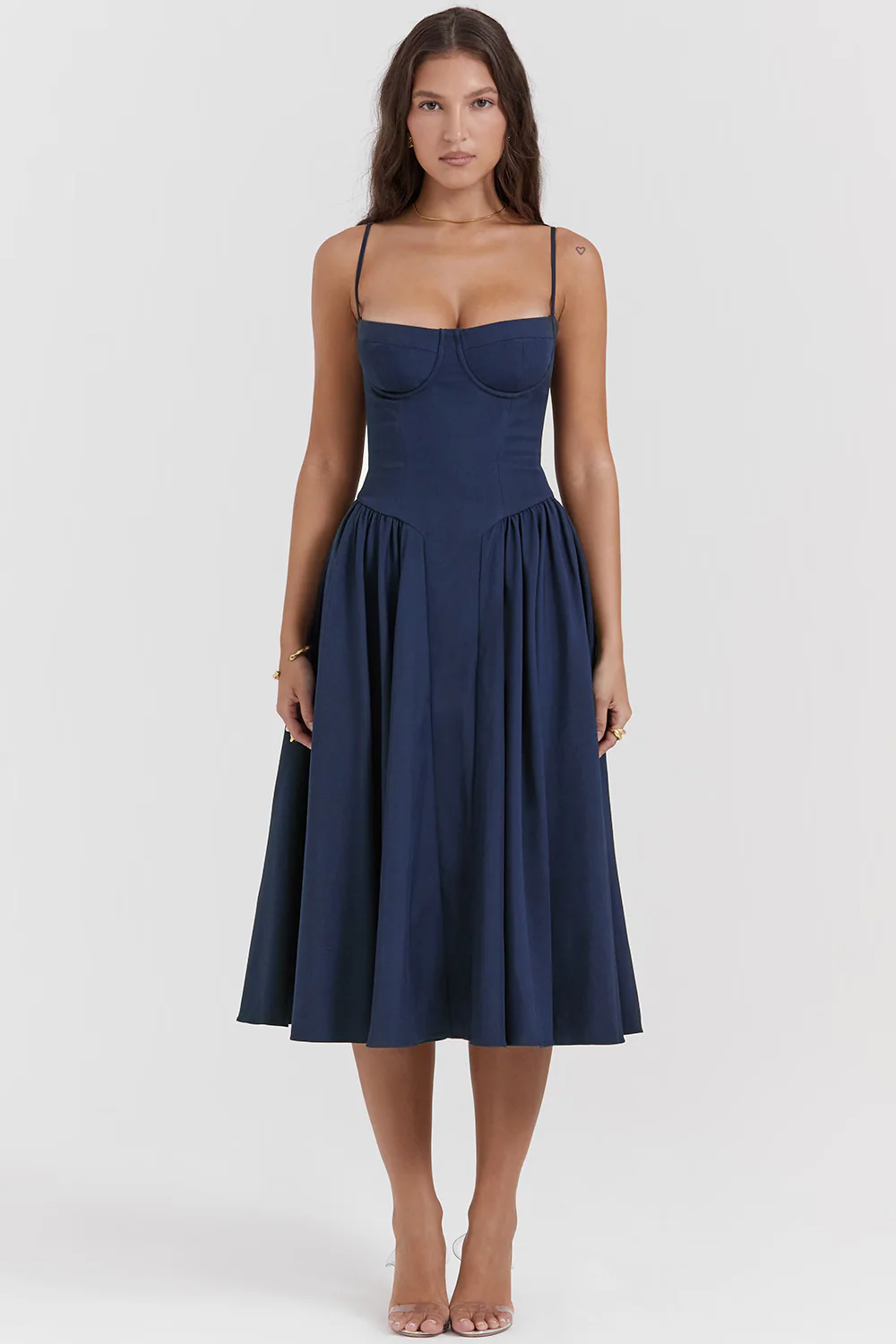 Dresses with pleated hems