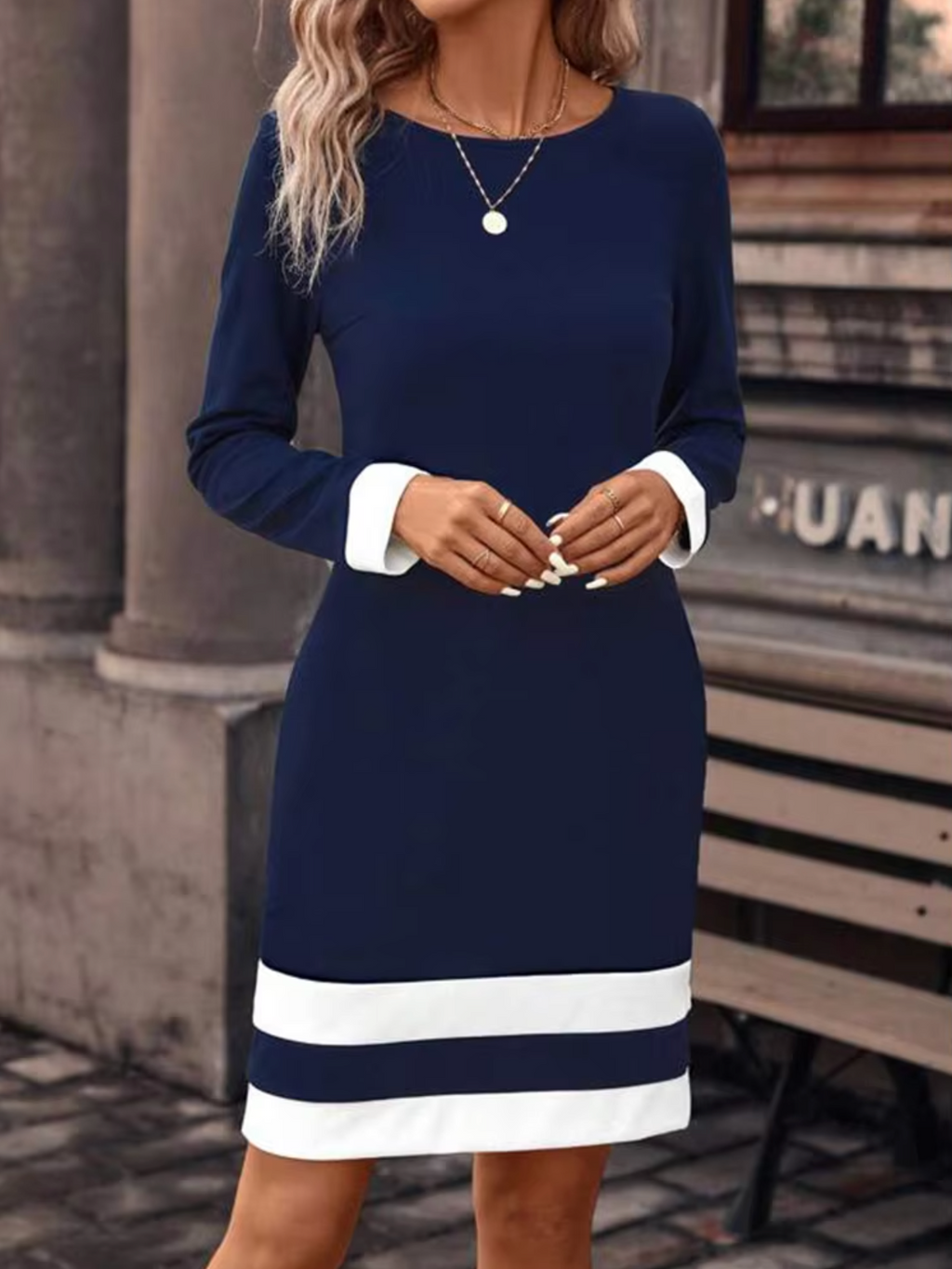 Valenzora | Elegantes langärmeliges Kleid