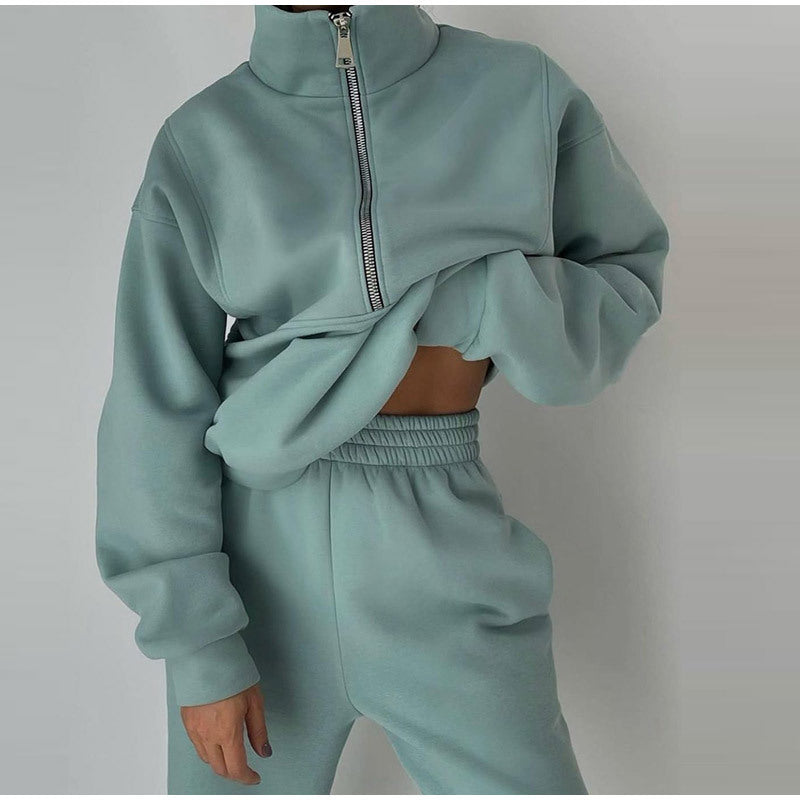 Valenzora Sweatshirt und Hose für Damenbekleidung mit Reißverschluss