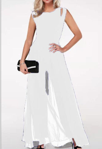 Valenzora | Solid Color Women's Jumpsuit Made of Milk Silk