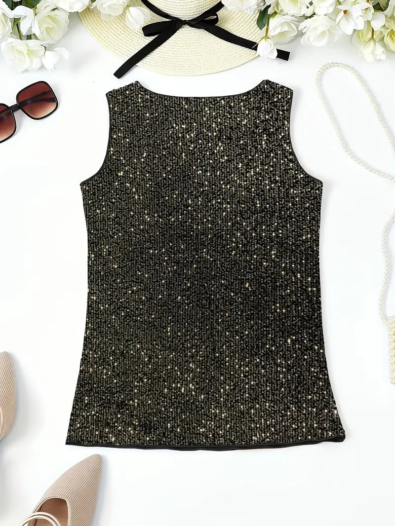 Valenzora | Elegantes, ärmelloses Top mit Pailletten
