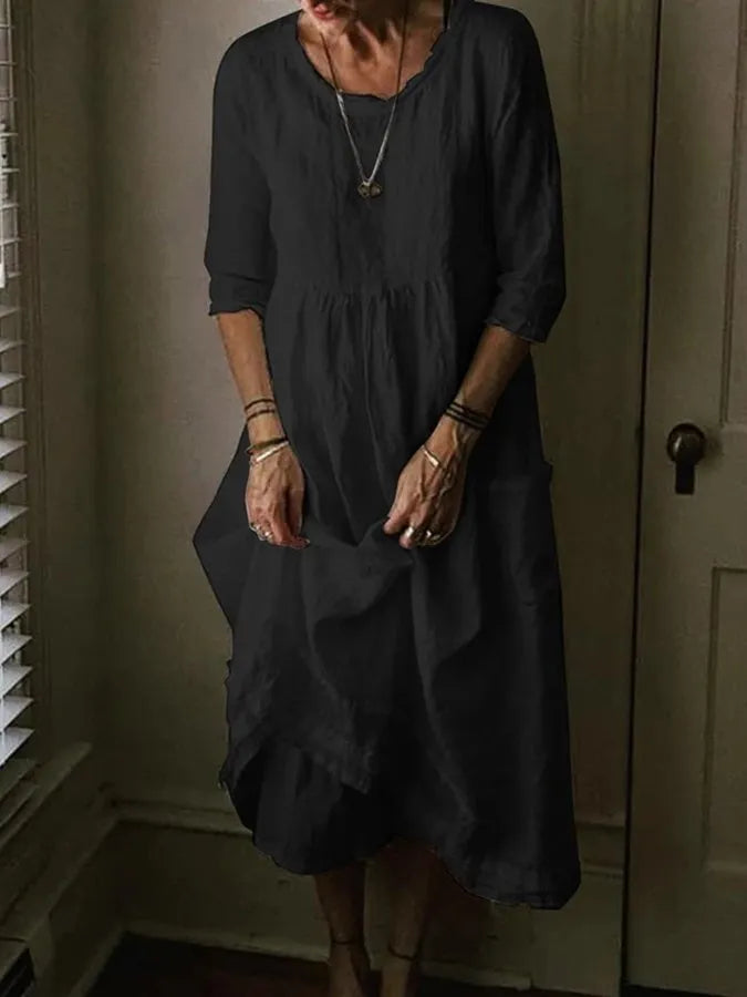 Valenzora | Stylish linen dress for women: elegant simplicity meets comfort