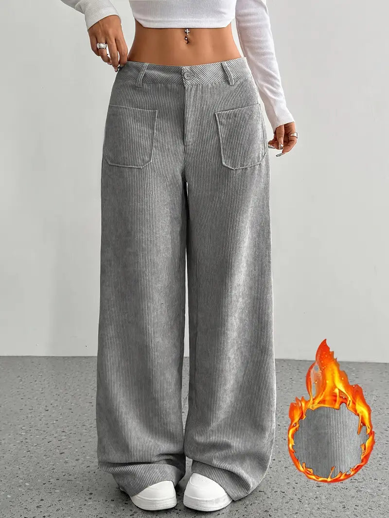 Valenzora | Wide-Leg Corduroy Trousers for Women