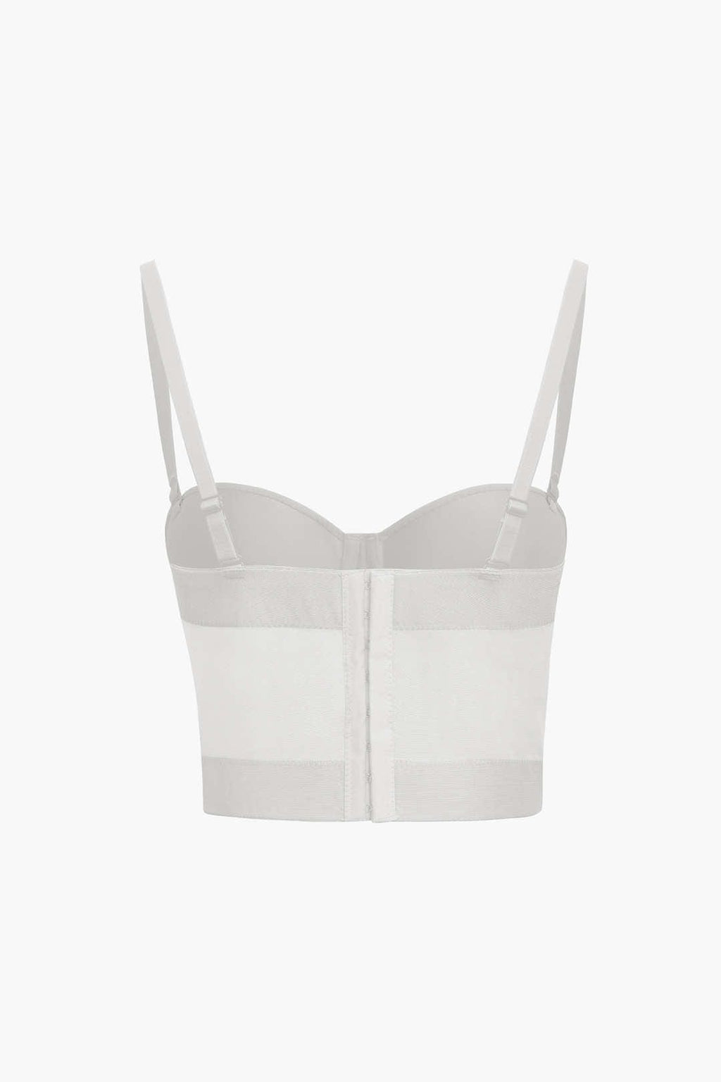 Valenzora | Figurbetontes Bustier-Top mit Bügelkörbchen und transparenter Mesh-Struktur