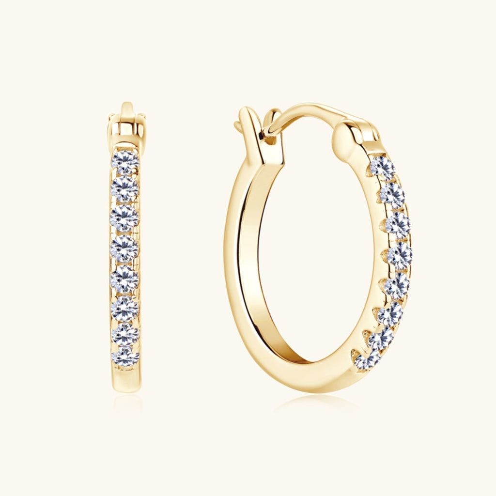 Valenzora | 925er Sterlingsilber Moissanit Huggie Ohrringe