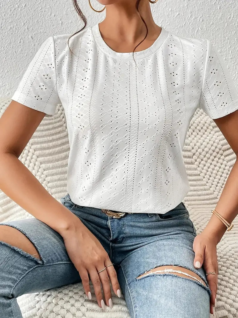 Valenzora | Lässiges Rundhals-T-Shirt für den Frühling