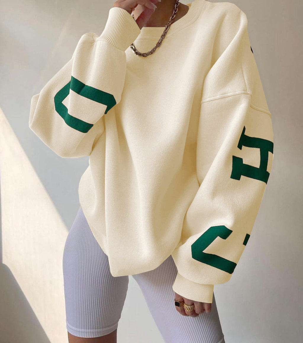 Valenzora | Oversized Langarm-Kapuzenpullover