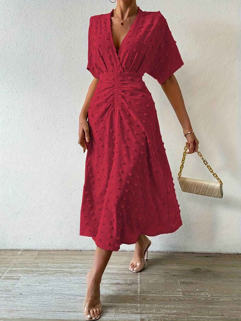 Valenzora | Midikleid mit Rüschen und Swiss Dots
