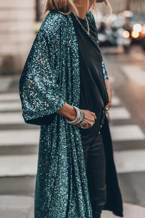 Glänzender, winddichter Cardigan