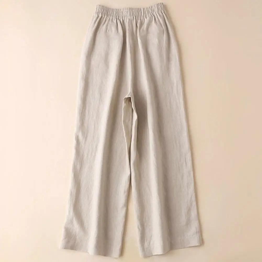Valenzora | Wide linen cotton trousers