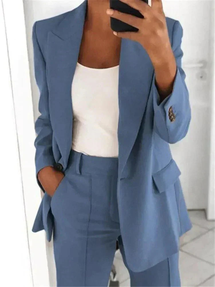 Valenzora | Elegantes Hosenanzug- und Jacken-Set für Damen