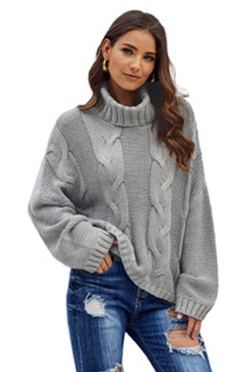Valenzora Twisted Knit Langarm-Pullover