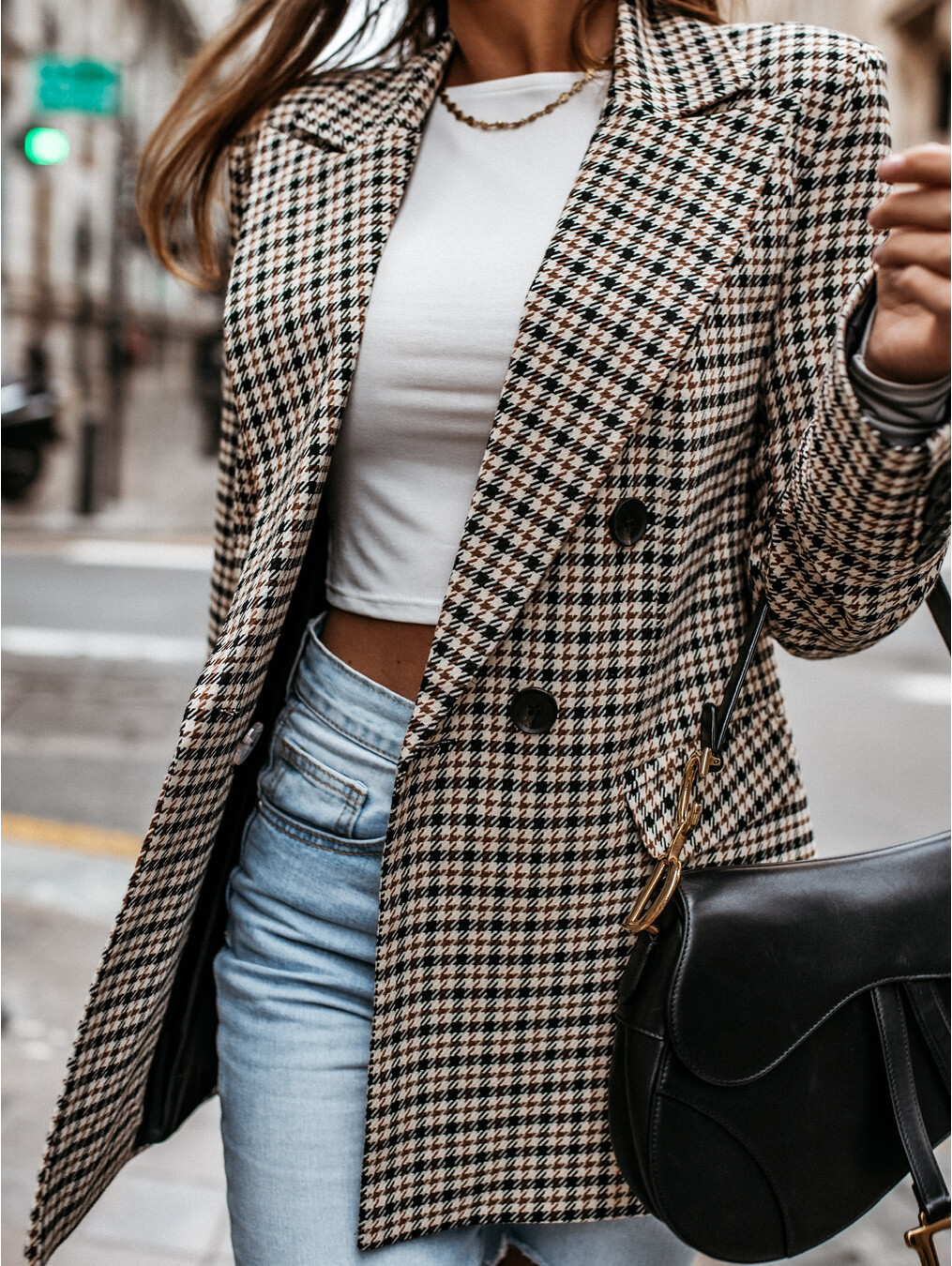 Checkered blazer