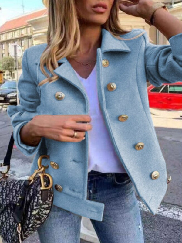 Valenzora - Kurze Designerjacke mit Goldknöpfen