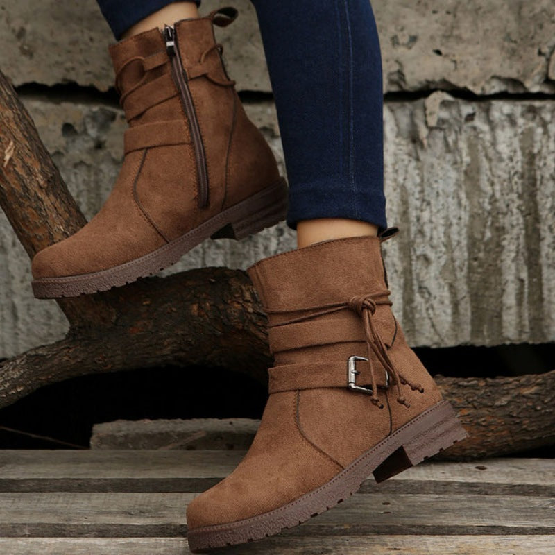 Valenzora | Casual women's boots with buckle