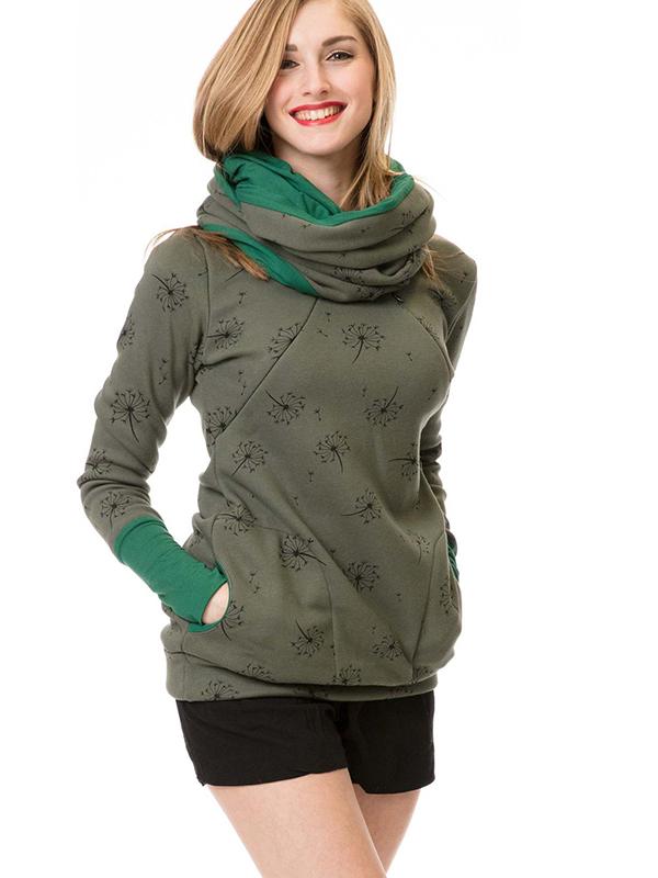 Valenzora | Mutterschafts-Chaps, Krankenschwestern-Sweatshirts, Blumenmuster, Taschen, Reißverschluss, Stillkleidung