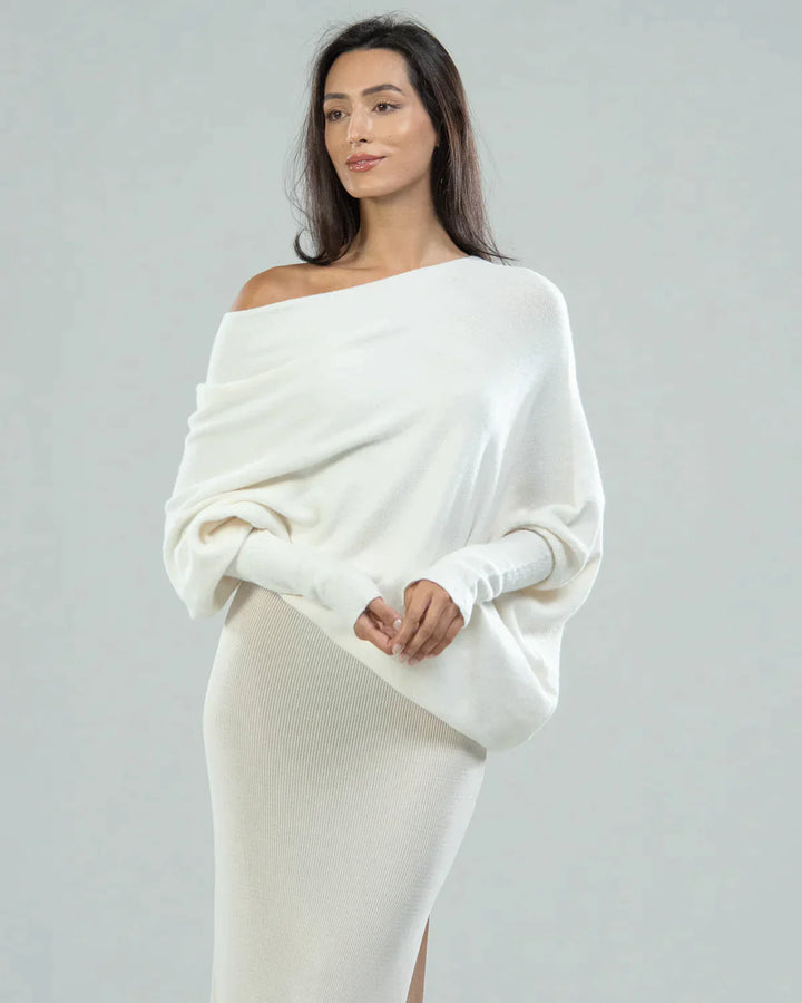 Valenzora | Luxuriöser Pullover mit offener Halslinie