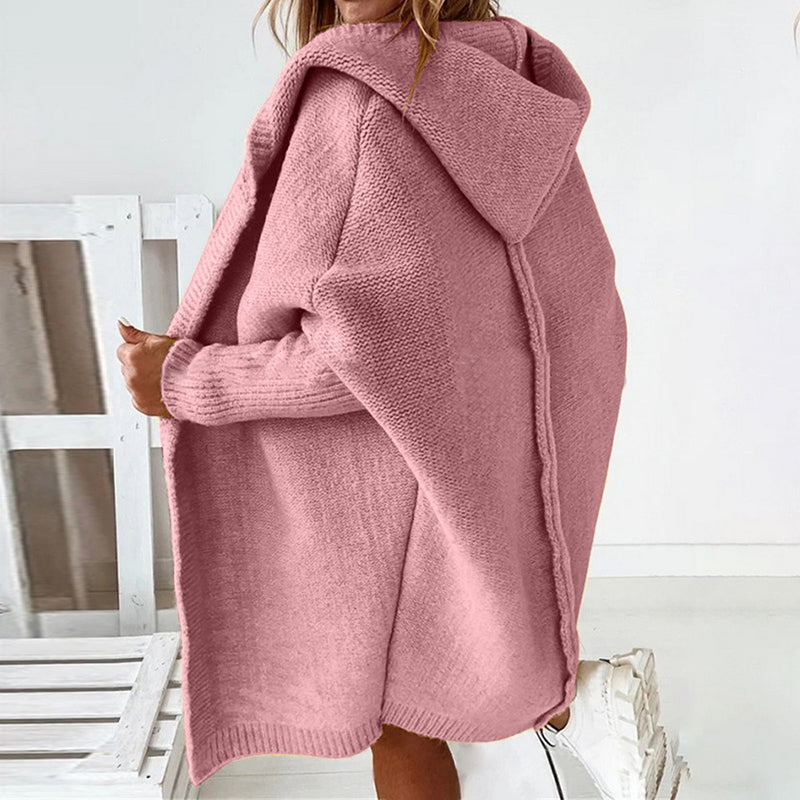 Valenzora | Long-sleeved open cardigan with hood