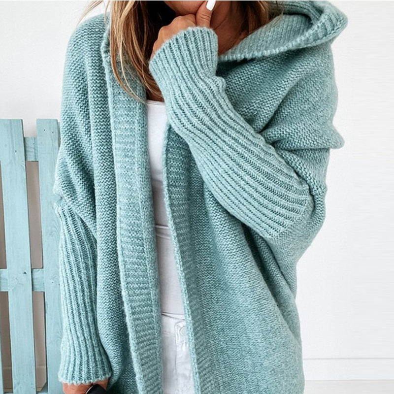 Valenzora | Long-sleeved open cardigan with hood