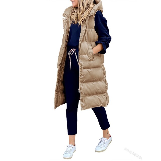 Valenzora | Sleeveless hooded vest for women