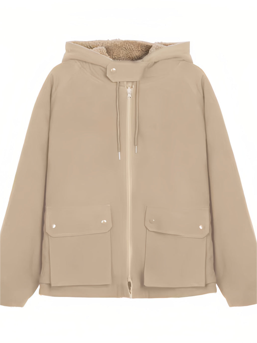 Valenzora | Wendejacke mit Kapuze und Reißverschluss, einfarbig