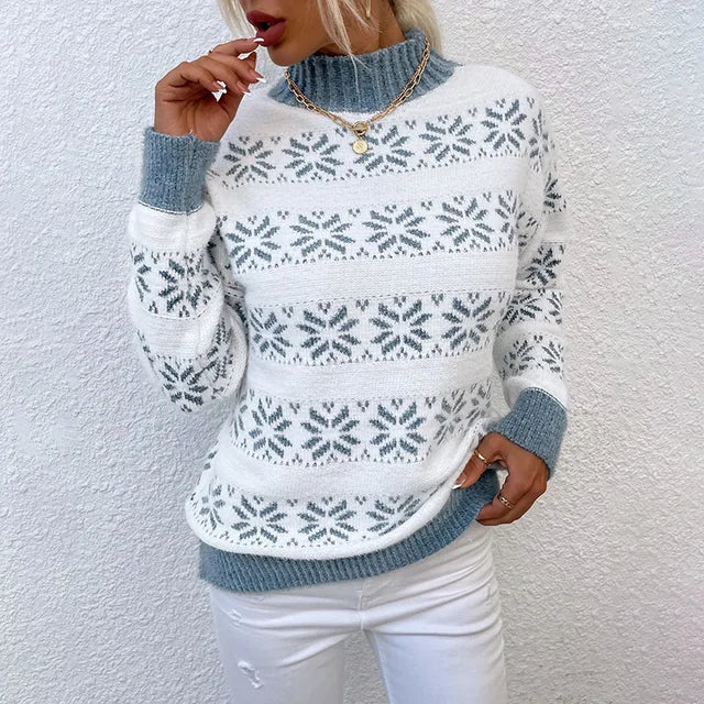 Valenzora | Frostige Freude Schneeflocken-Pullover