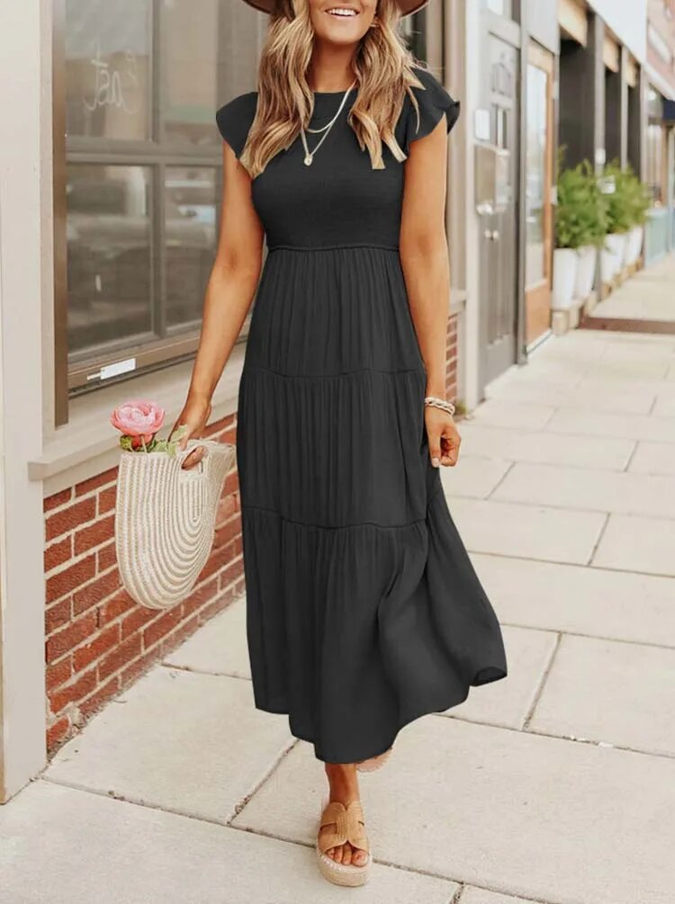 Valenzora | Summer dress with ruffle details and pockets