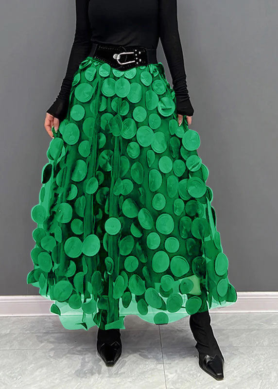 Valenzora - Polka dot patchwork tulle skirt