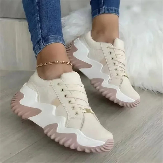 Valenzora - Atmungsaktive Plateau-Sneaker für Damen mit dicker Sohle