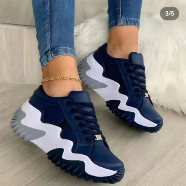 Valenzora - Atmungsaktive Plateau-Sneaker für Damen mit dicker Sohle