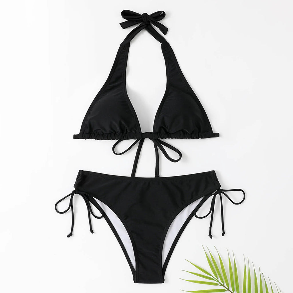 Valenzora - Classic Black Halter Bikini