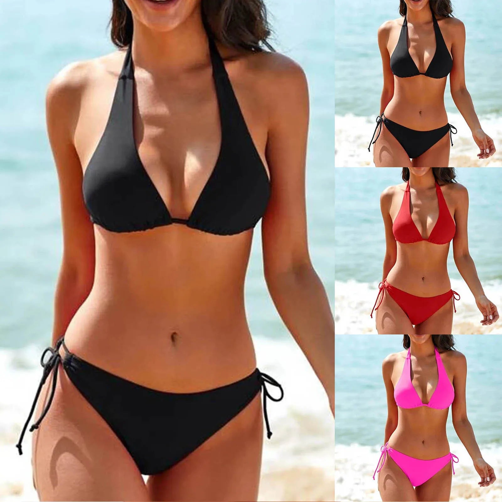 Valenzora - Classic Black Halter Bikini